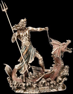 Poseidon Bronze Figur